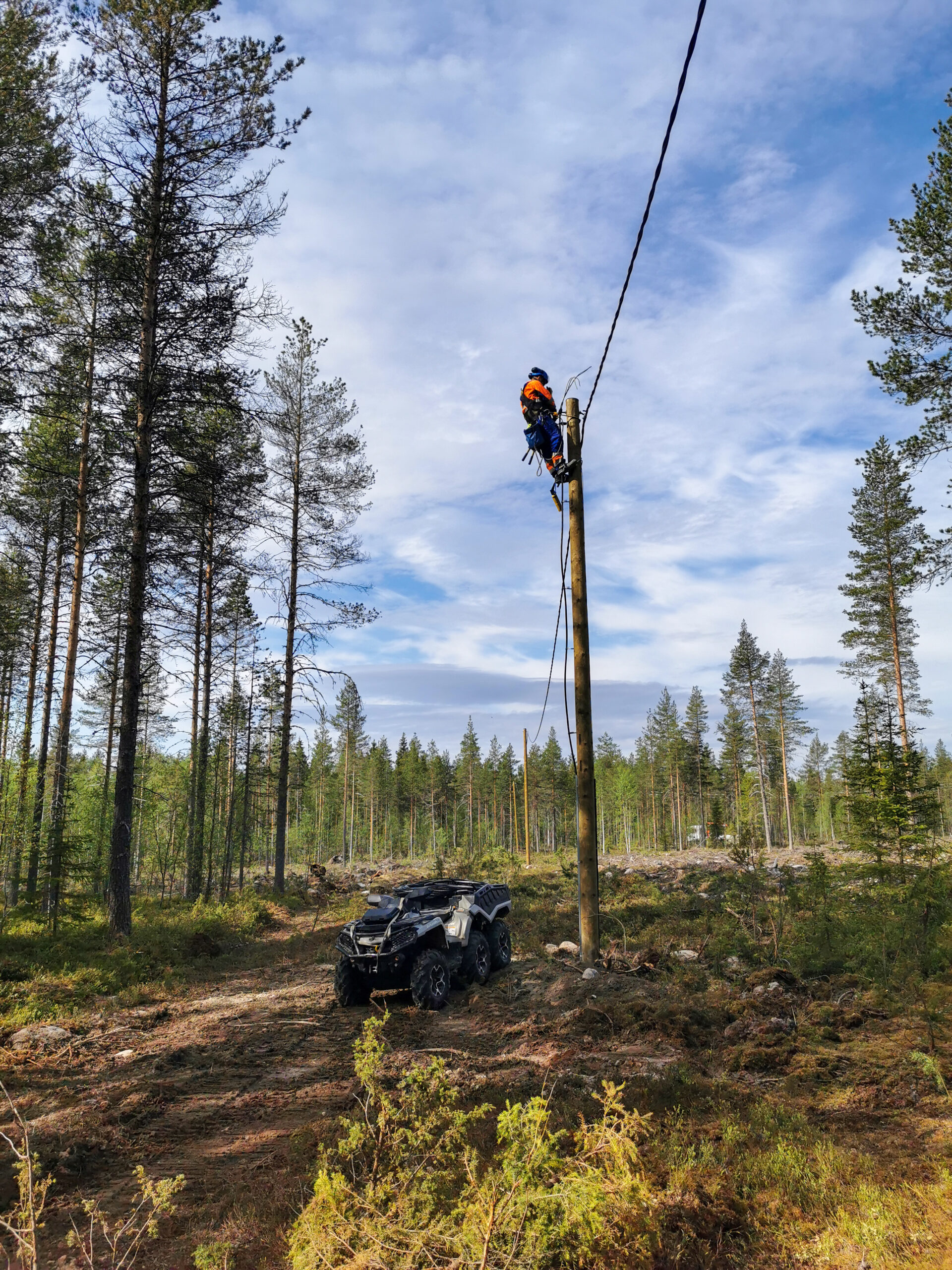 Verkostoasentaja pylväässä Verkostoasentaja pylväässä